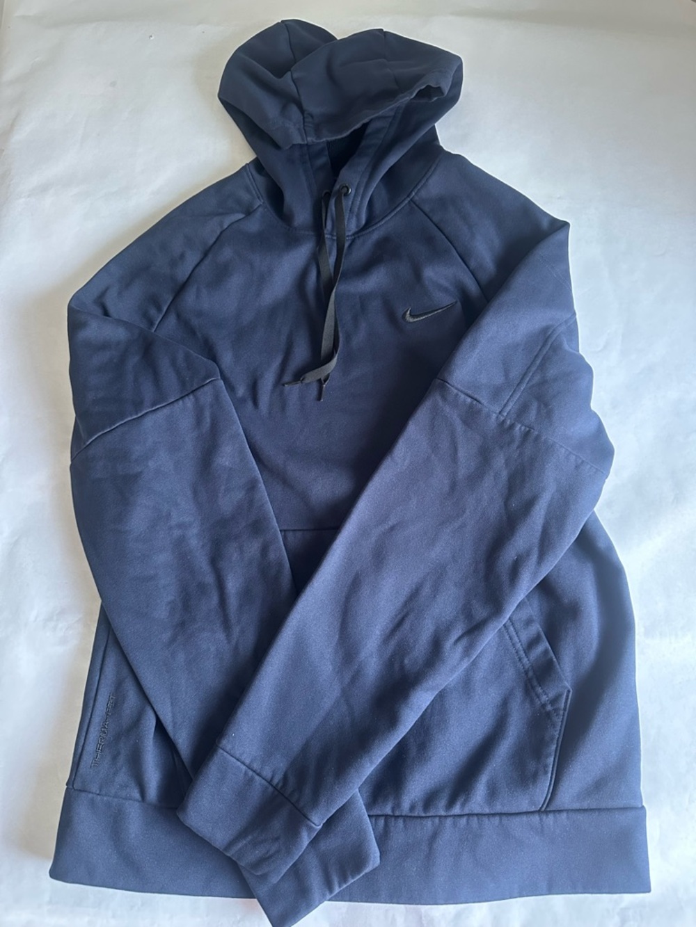 Nike Therma-Fit Navy Blue Hoodie Men's Size M Fleece Pullover
